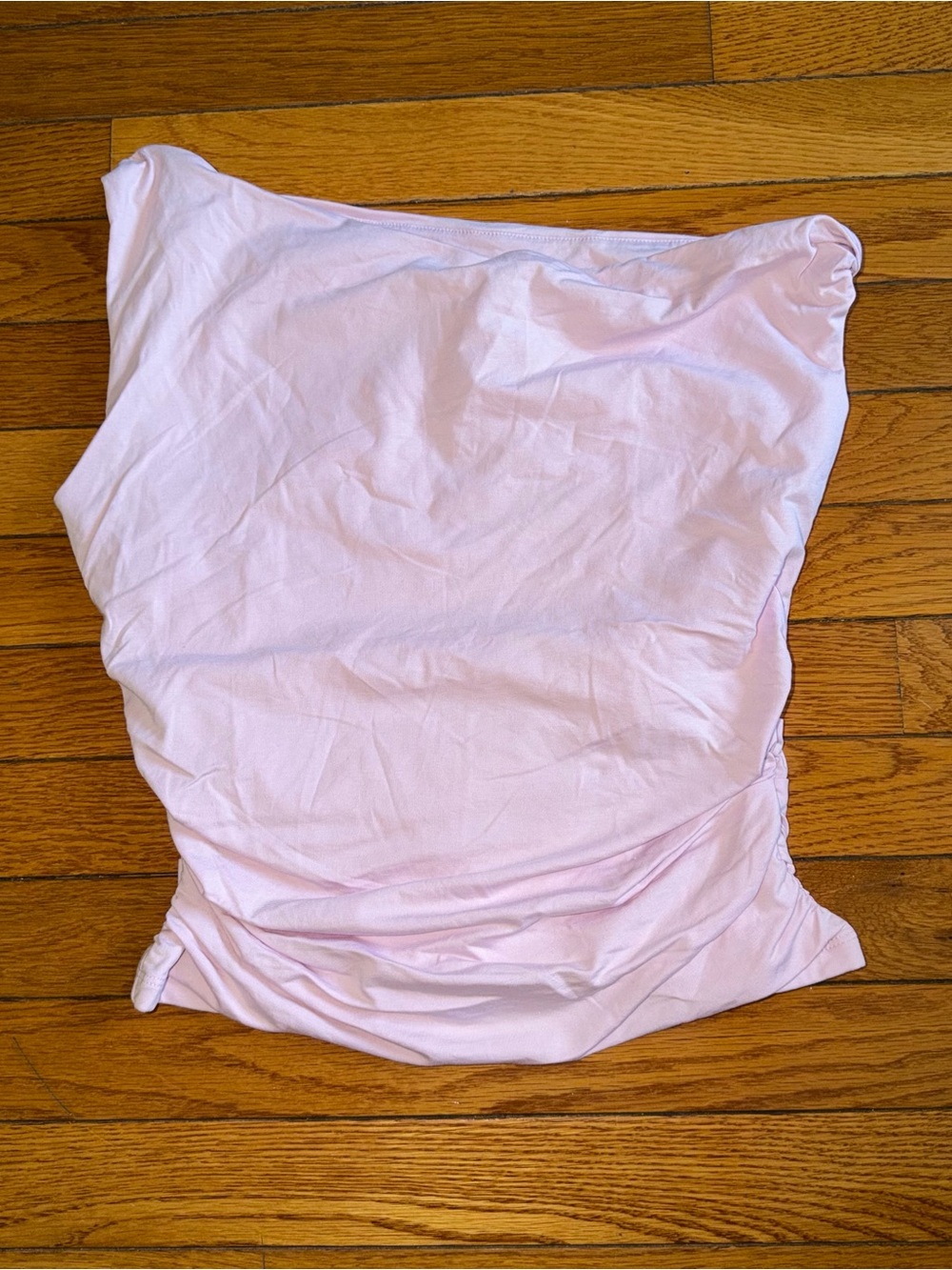 Light Pink Womens Off the Shoulder Top